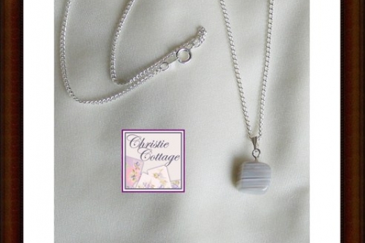 Botswana agate Pendant silver chain