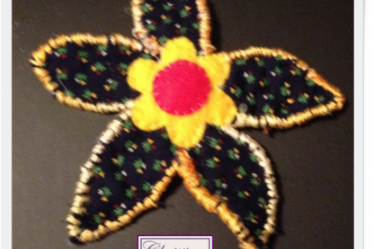 Daisy Applique, Handmade, Quilted, 006 Daisy Applique, Handmade, Quilted, 006