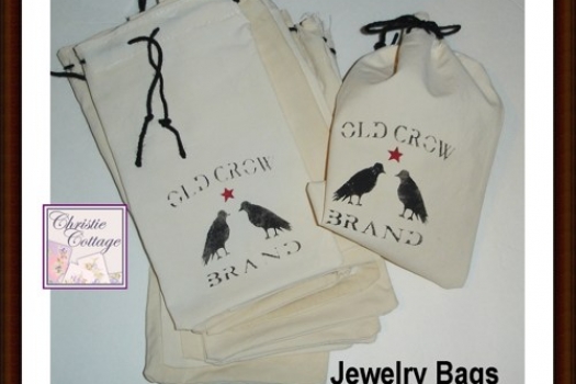 Jewelry Bags, Soap Bags, Gift Bags, Old Crow Brand, Set/13