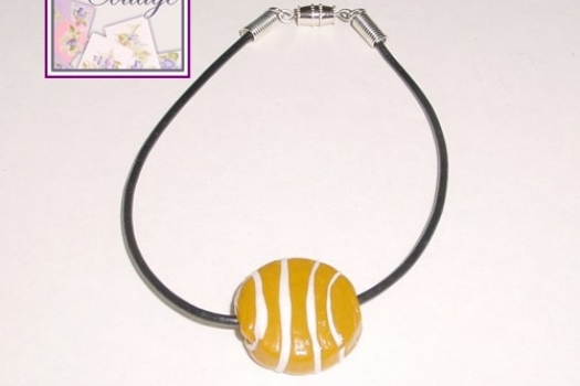 Glass Bead Bracelet or Anklet, Looks like a Basketball focal bead, basketball bracelet Anklet