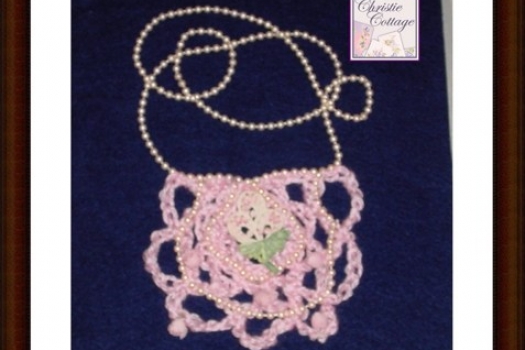 Pink Bohemian Bib Necklace, Vintage Lace Pink Bohemian Bib Necklace, Vintage Lace, Pink Pearls, Boho