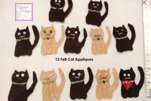 Handmade Cat Embellishments. For Cards, tags, scrapbooking Handmade Cat Embellishments. For Cards, tags, scrapbooking