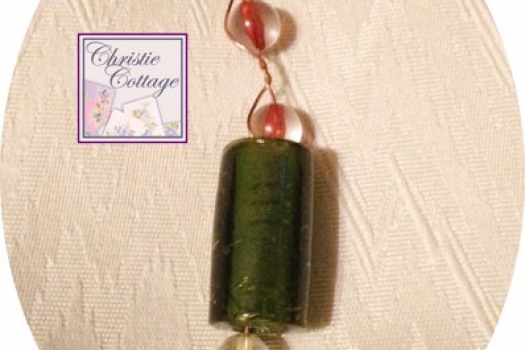 Green Wire Wrapped Keyring Made in America Green Wire Wrapped Keyring