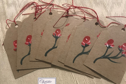 Hang tags, hand painted, America