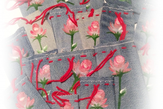 Hand Painted jewelry drawstrings bags Set 20 Hand painted drawstring jewelry bags