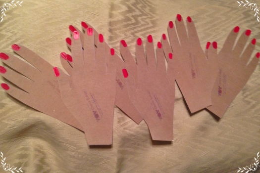 fingerless gloves hand displays