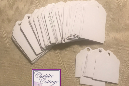 Blank hang tags, set 110 tags