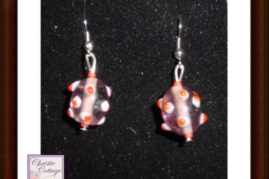 purple dangle earrings