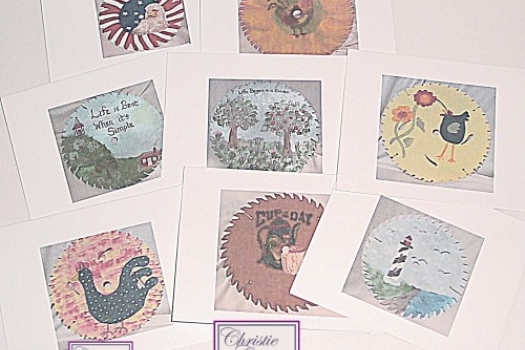Note cards - Set of 8 - Saw blade Art