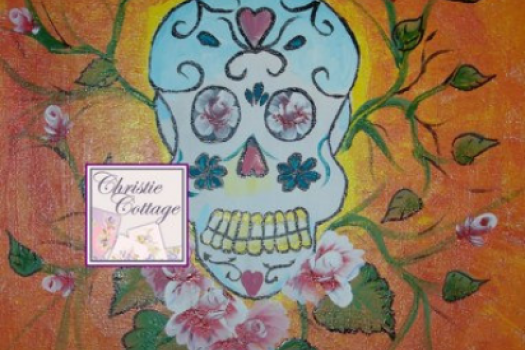 ACEO Sugar Skull, ATC, Art Cards Edition