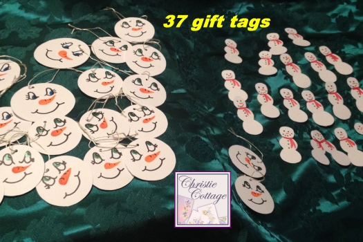 Handmade Snowmen Gift Tags