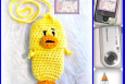 Duck Cell Phone Pouch (Camera, bottle, cozie, holder) Crochet Pattern PDF 006