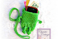 Frog Cell Phone Pouch,(Camera, bottle case, cozie, holder) Crochet Pattern PDF 0