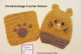 Kitty Cat Wash Mitt and Washcloth Set Crochet Pattern PDF 009