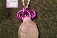 Seaglass Pendant, Wire Wrapped, Silver Chain