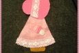 Sunbonnet Sue Applique, Handmade in America, Pink, 001
