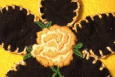 Daisy Applique, Yellow Vintage Rose,  Made in America Daisy Applique, Yellow Vintage Rose,  Made in America