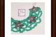 teal boho necklace, Made in America