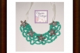teal boho necklace, Made in America