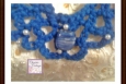 Boho Necklace, Bohemian Necklace Bib - Crocheted with Feathers w Blue Agate Boho necklace blue