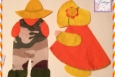 Sunbonnet Sue and Overalls Sam, Set, Appliques, Handmade