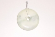 White Agate with Dendrites, Silver Pendant