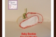 Baby Shoes, Booties, Baby Girl White Felt