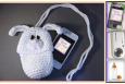 Bunny Pouch (Cell phone, bottle camera, cozie, case, holder) PDF pattern Bunny Pouch (Cell phone, bottle camera, cozie, case, holder) PDF pattern