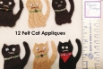 Handmade Cat Embellishments. For Cards, tags, scrapbooking