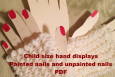 Child size hand displays for fingerless gloves, PDF