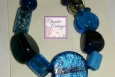 bracelet, chunky, blue, handmade in America