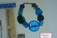 bracelet, chunky, blue, handmade in America