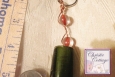 Green Wire Wrapped Keyring