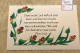 Christian Cards, USA,Hand painted scripture cards. Set of 6