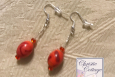 Summer Dangle earrings, Orange and red, USA, Free shipping