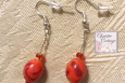 Summer Dangle earrings, Orange and red, USA, Free shipping