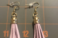 Lavender, tassel earrings, free shipping, USA, gold Dangle tassel earrings, gold and lavender Free shipping USA