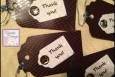 Faux Snake Skin Thank You Tags, Hang Tags, Set of 10, P166 Thank You Hang Tags, Made in America