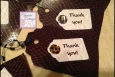 Faux Snake Skin Thank You Tags, Hang Tags, Set of 10, P166 Thank You Hang Tags, Made in America