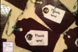 Faux Snake Skin Thank You Tags, Hang Tags, Set of 10, P166 Thank You Hang Tags, Made in America
