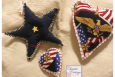 Patriotic Christmas Ornaments, Extra large, Set of 3. P-264