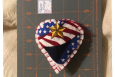 Patriotic Christmas Ornaments, Extra large, Set of 3. P-264