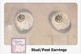 Pierced Cameo earrings, studs
