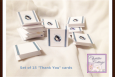 Mini Thank You Cards, Set of 15, Butterfly and Ribbon