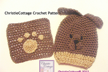 Puppy Dog Wash Mitt Wash Cloth Set Crochet Pattern PDF