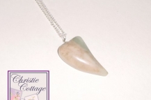 Jasper heart pandant on chain