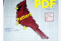 Cardinal, Needlepoint, Plastic Canvas Pattern. PDF