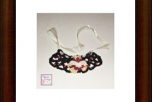 Boho crocheted necklace, butterfly