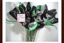 Rice roses, black