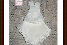 Miniature Wedding Dress Hankie, Keepsake